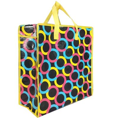 nowy design mody pp zakupy torba z zipem pakiet duży zakupnik tkaniny torba