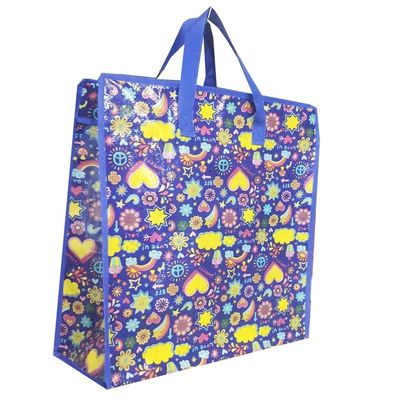 nowy design mody pp zakupy torba z zipem pakiet duży zakupnik tkaniny torba
