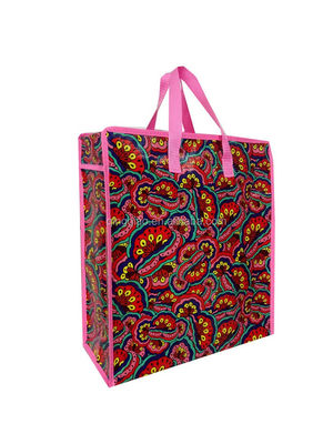 Wielokrotnie używalny zakupy Laminated Pp Woven Bag Bag Flower Design Gravure Printing Zakupy