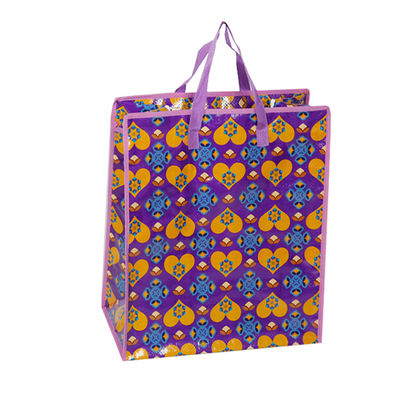 Wielokrotnie używalny zakupy Laminated Pp Woven Bag Bag Flower Design Gravure Printing Zakupy