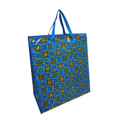 Flower Design Environmental Laminated Woven Customized Shopping Bags Recykling Woven Polypropylene Shopping Bag